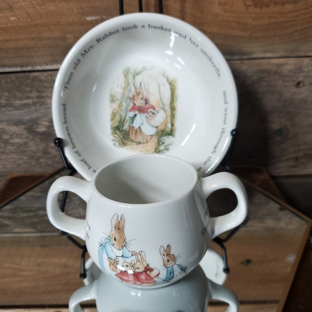 Beatrix Potter's Peter Rabbit Wedgwood 2 piece mug and bowl set